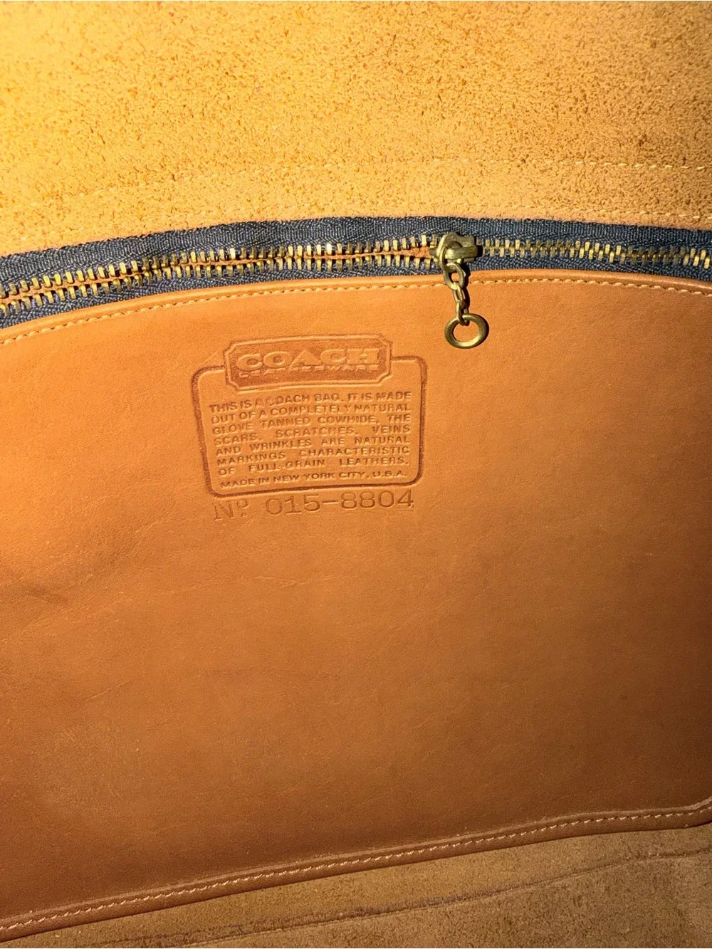Rare Vintage COACH Envelope Portfolio Tote in glove tanned leather